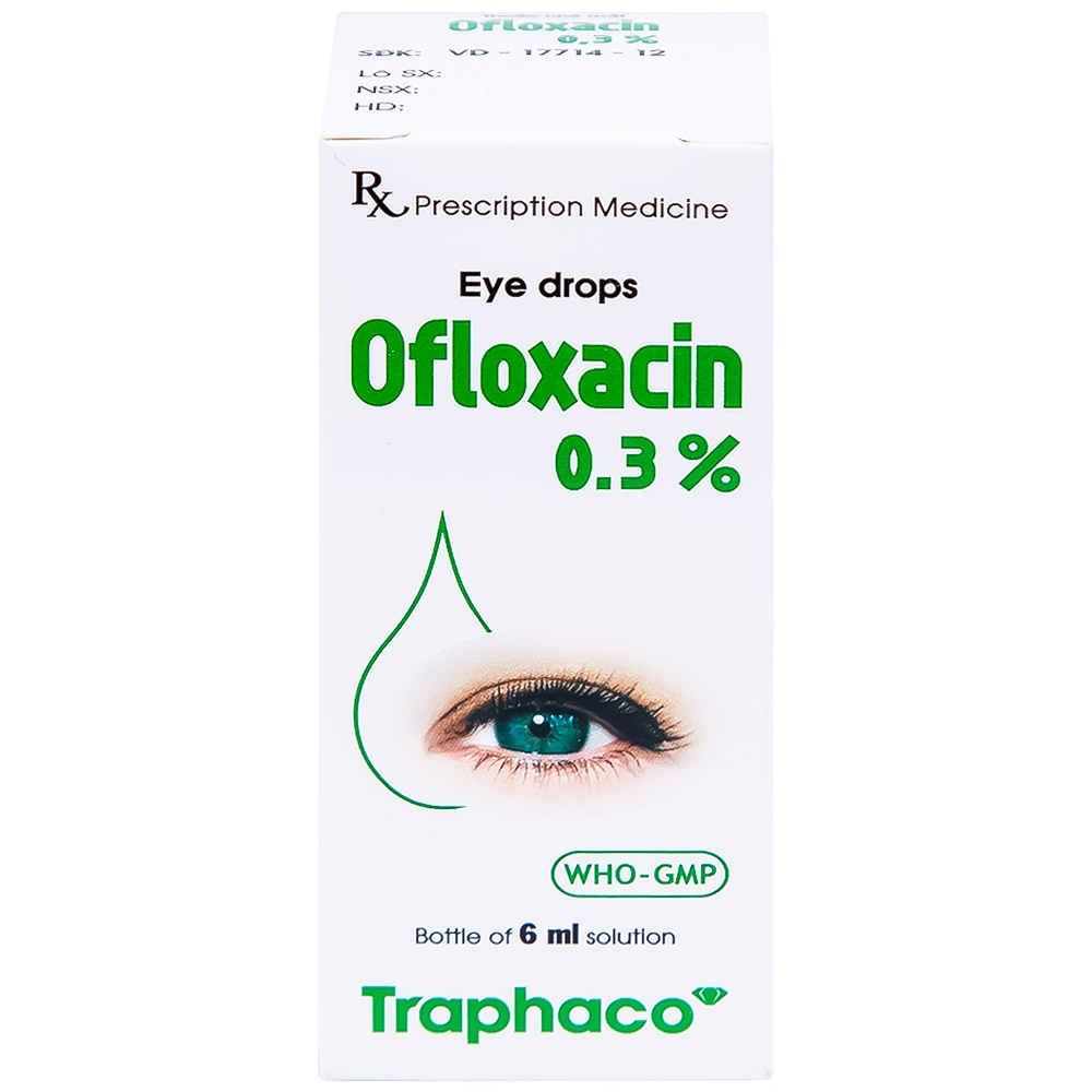 Hình ảnh Thuốc nhỏ mắt Ofloxacin 0,3% Traphaco điều trị nhiễm trùng mắt, viêm kết mạc (6ml)