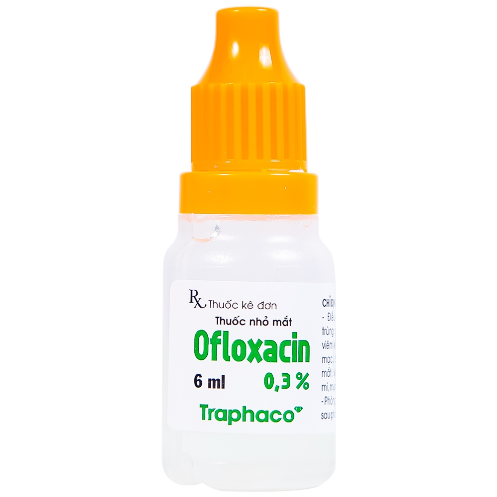 Hình ảnh Thuốc nhỏ mắt Ofloxacin 0,3% Traphaco điều trị nhiễm trùng mắt, viêm kết mạc (6ml)