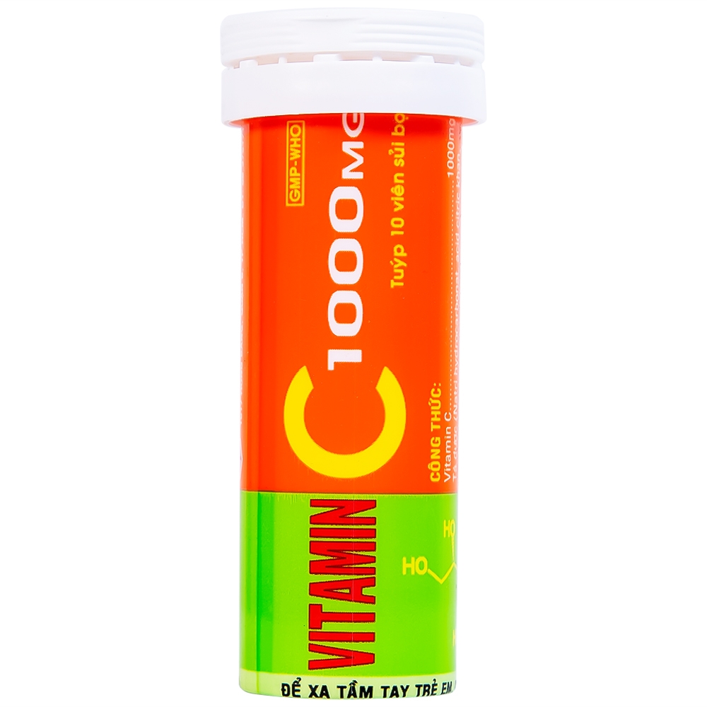 Hình ảnh Viên sủi Vitamin C 1000mg OPC điều trị bệnh Scorbut và các chứng chảy máu do thiếu Vitamin C (10 viên)