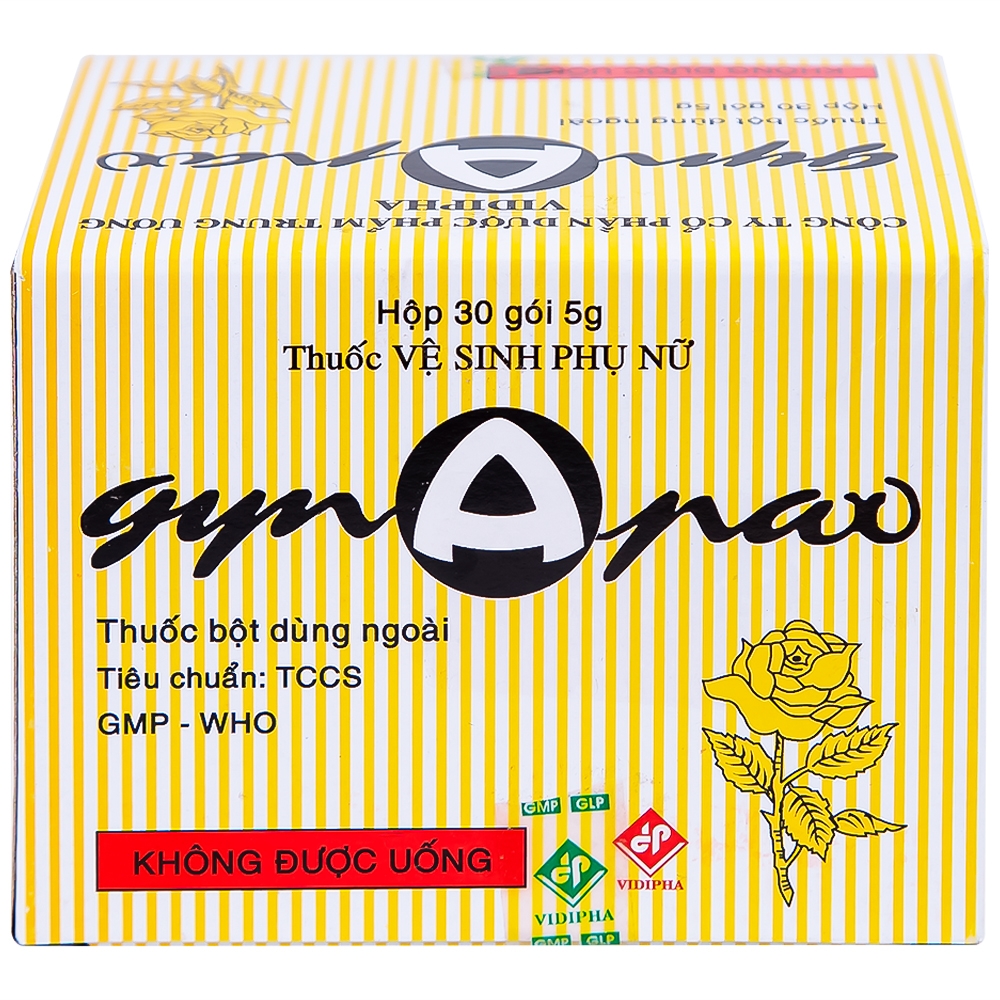 Hình ảnh Thuốc vệ sinh phụ nữ Gynapax Vidipha hỗ trợ vệ sinh và tẩy trùng niêm mạc phụ khoa (30 gói x 5g)