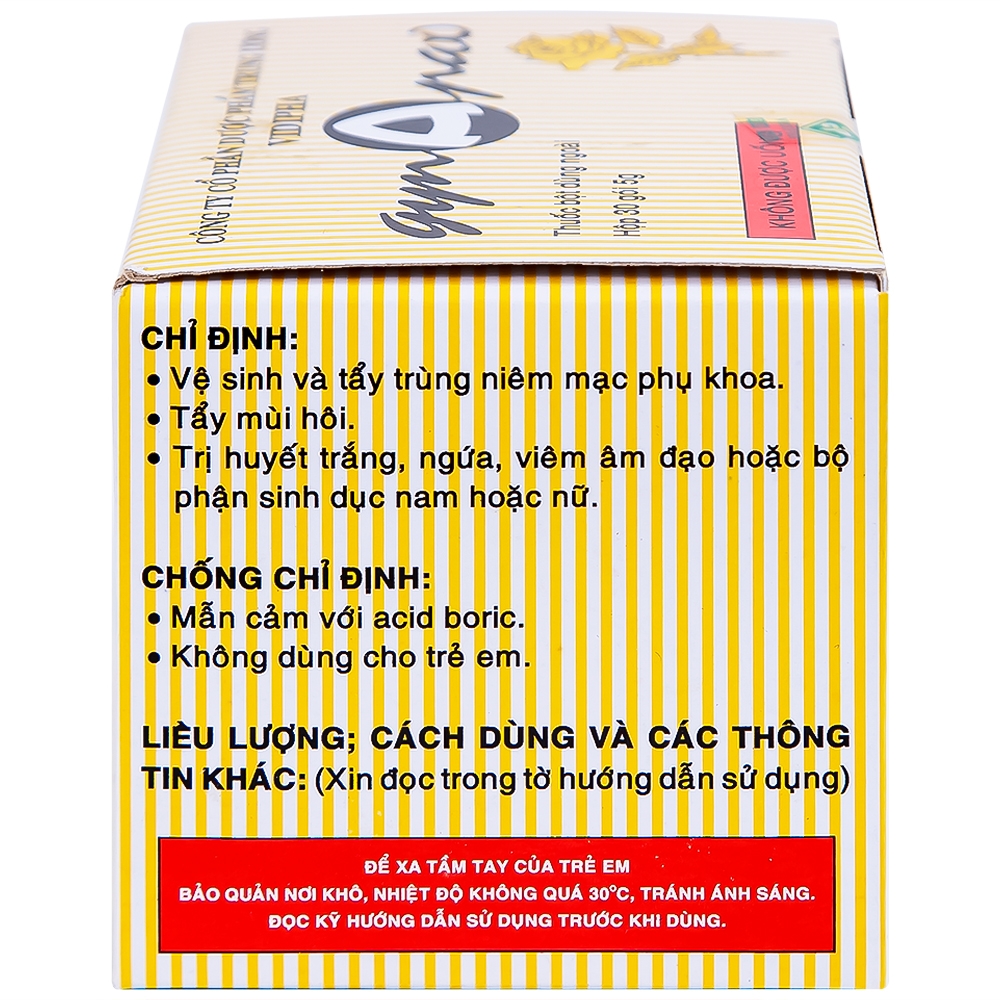 Hình ảnh Thuốc vệ sinh phụ nữ Gynapax Vidipha hỗ trợ vệ sinh và tẩy trùng niêm mạc phụ khoa (30 gói x 5g)