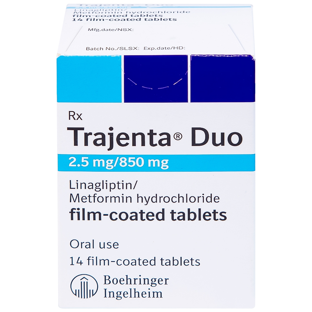 Hình ảnh Thuốc Trajenta Duo 2.5mg/850mg Boehringer điều trị đái tháo đường típ 2 (14 viên)