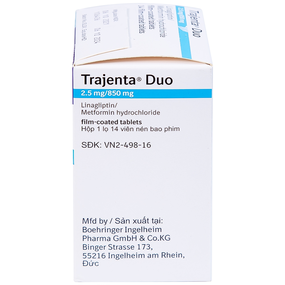 Hình ảnh Thuốc Trajenta Duo 2.5mg/850mg Boehringer điều trị đái tháo đường típ 2 (14 viên)