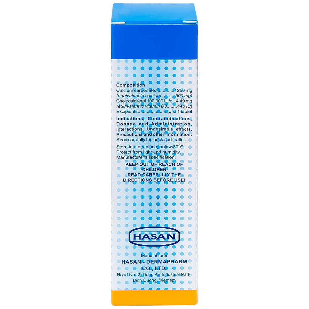 Hình ảnh Viên sủi Calci D-Hasan điều trị loãng xương, bổ sung Canxi và Vitamin D (18 viên)