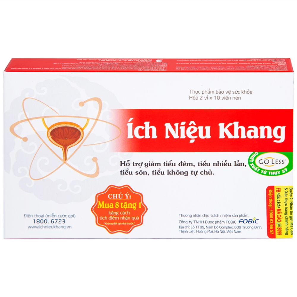 Hình ảnh Viên uống Ích Niệu Khang Medistar hỗ trợ giảm tiểu đêm, tiểu nhiều lần (2 vỉ x 10 viên)