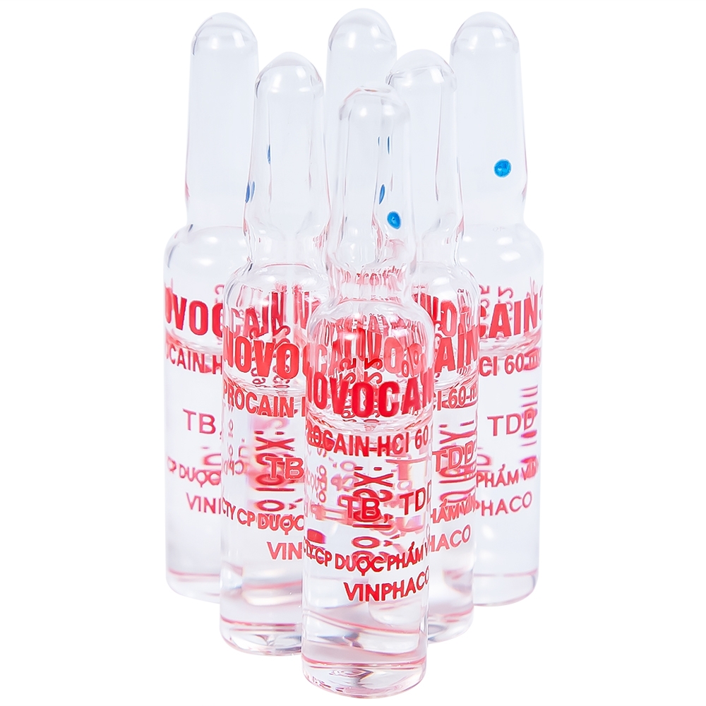 Hình ảnh Dung dịch tiêm Novocain 3% Vinphaco gây tê tiêm thấm, gây tê vùng, gây tê tủy sống (100 ống x 2ml) 