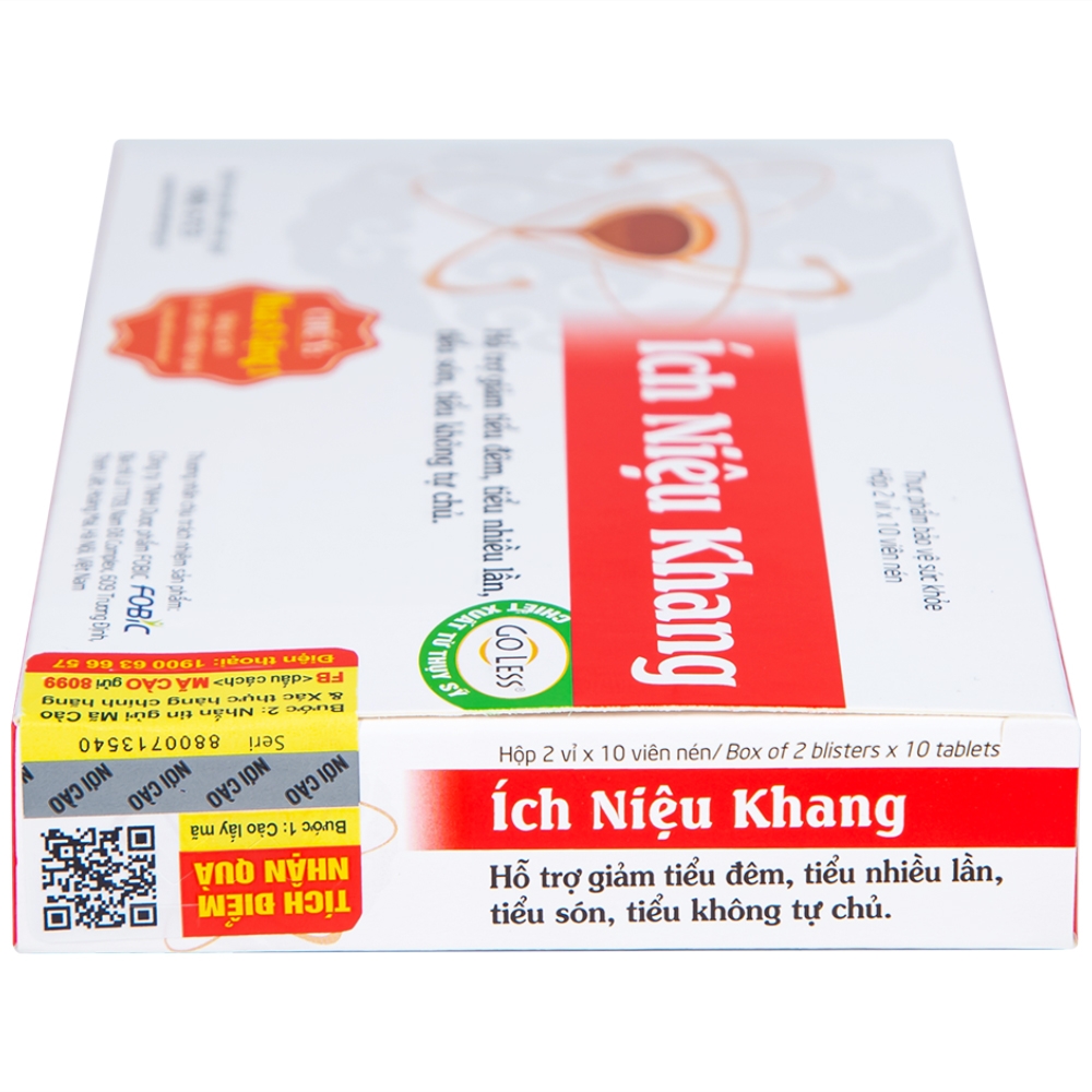 Hình ảnh Viên uống Ích Niệu Khang Medistar hỗ trợ giảm tiểu đêm, tiểu nhiều lần (2 vỉ x 10 viên)