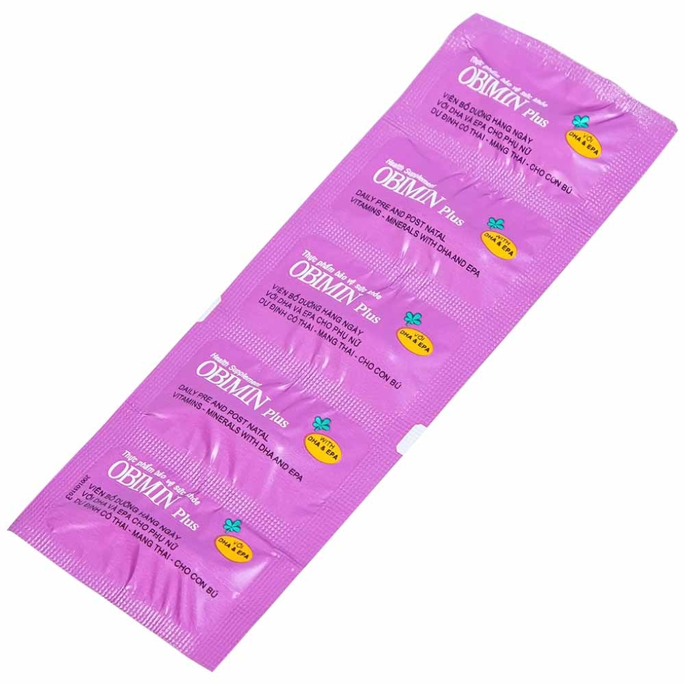 Hình ảnh Viên uống Obimin Plus bổ sung các vitamin và khoáng chất (6 vỉ x 5 viên)