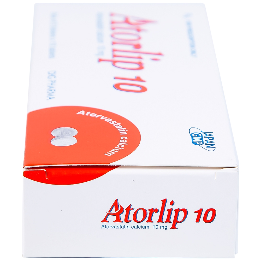 Hình ảnh Thuốc Atorlip 10mg DHG điều trị tăng cholesterol toàn phần, tăng LDL-cholesterol (3 vỉ x 10 viên)