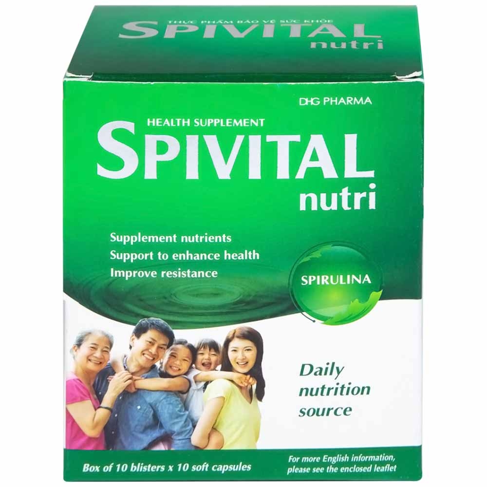 Hình ảnh Viên uống Spivital Nutri DHG bổ sung dưỡng chất, tăng cường sức khỏe (10 vỉ x 10 viên)
