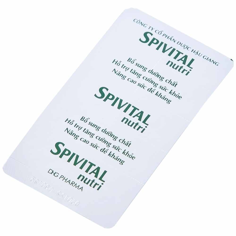 Hình ảnh Viên uống Spivital Nutri DHG bổ sung dưỡng chất, tăng cường sức khỏe (10 vỉ x 10 viên)