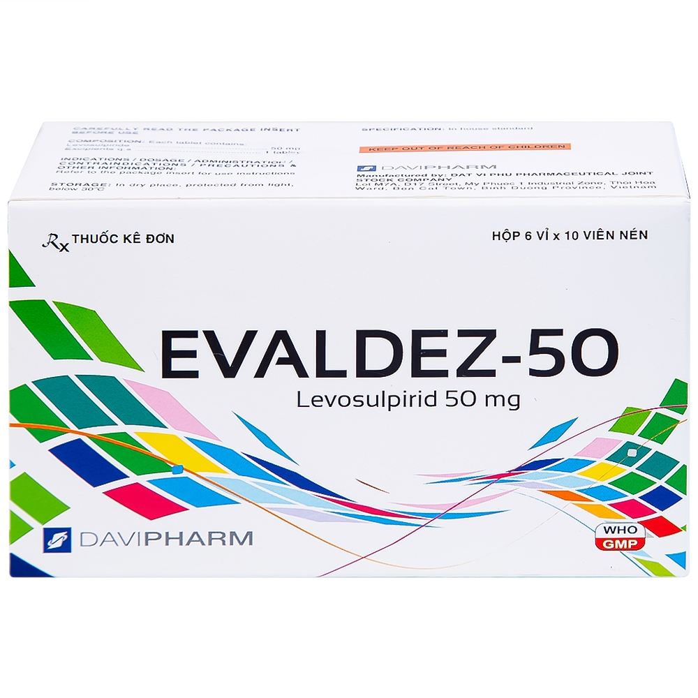 Hình ảnh Thuốc Evaldez 50 Davipharm điều trị trầm cảm (6 vỉ x 10 viên)