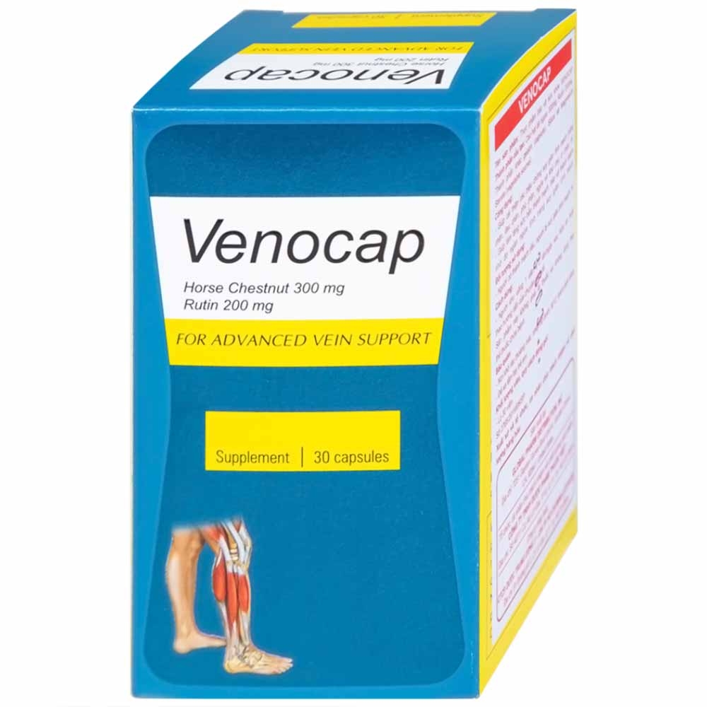 Hình ảnh Viên uống Venocap Global Pharm giúp cải thiện các triệu chứng suy giãn tính mạch (30 viên)