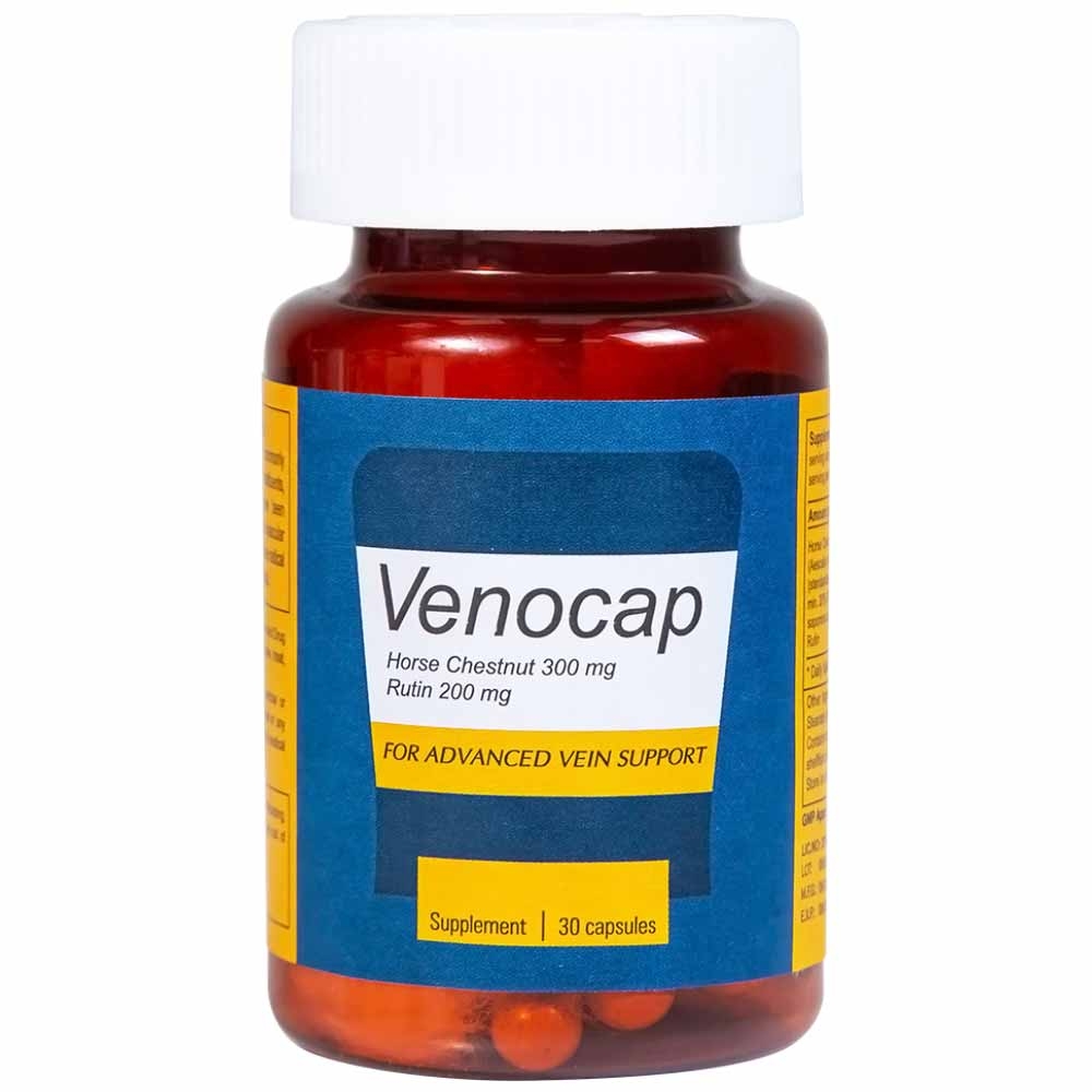 Hình ảnh Viên uống Venocap Global Pharm giúp cải thiện các triệu chứng suy giãn tính mạch (30 viên)