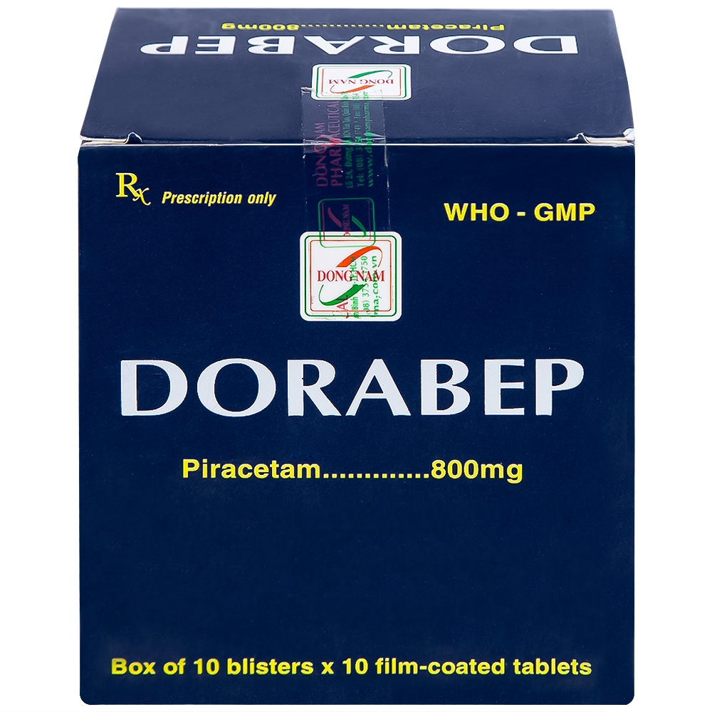 Hình ảnh Thuốc Dorabep 800mg Đông Nam điều trị triệu chứng chóng mặt (10 vỉ x 10 viên)