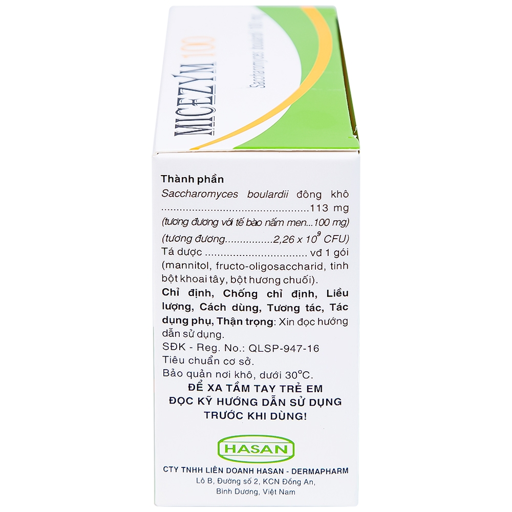 Hình ảnh Thuốc bột Micezym 100 Hasan phòng ngừa và điều trị tiêu chảy (30 gói x 1g))