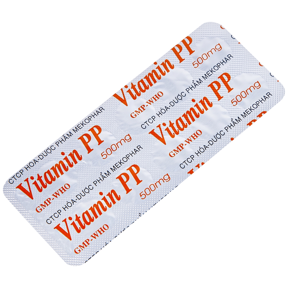Hình ảnh Thuốc Vitamin PP 500mg Mekophar điều trị bệnh pellagra (10 vỉ x 10 viên)
