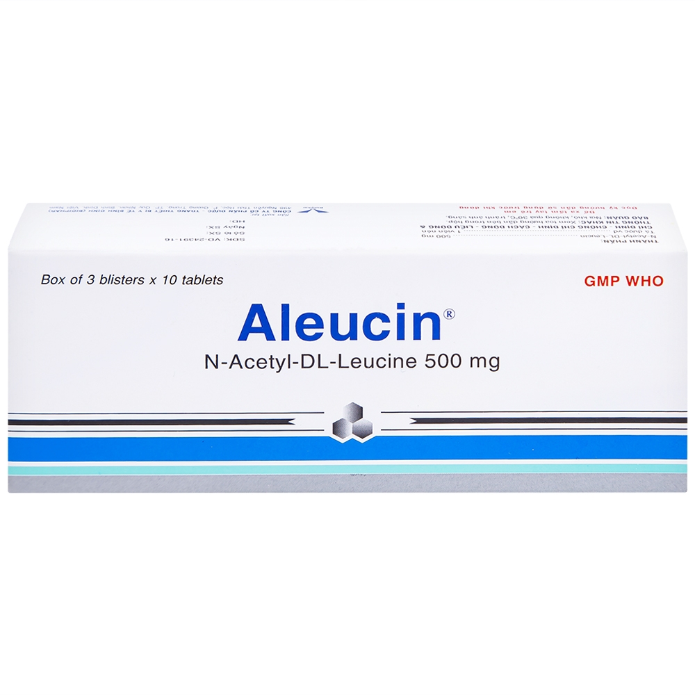 Hình ảnh Thuốc Aleucin 500mg Bidiphar điều trị các cơn chóng mặt (3 vỉ x 10 viên)