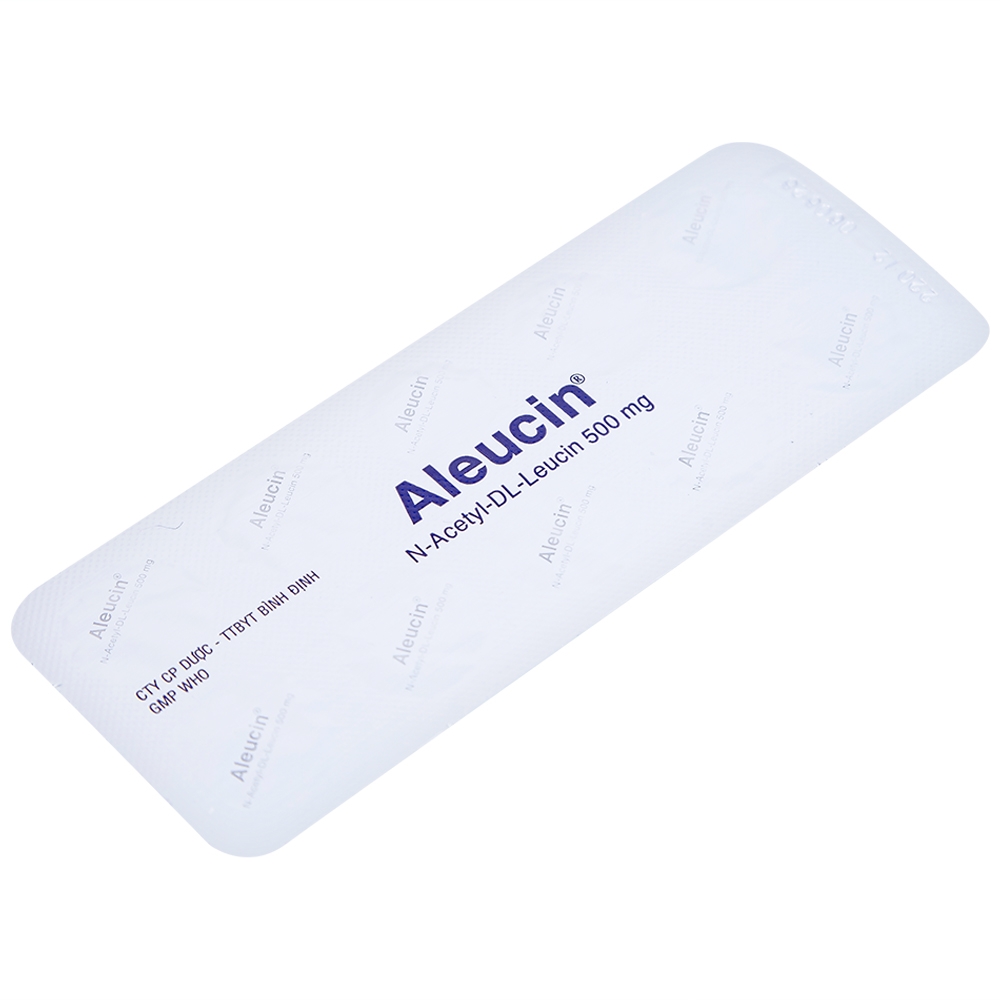 Hình ảnh Thuốc Aleucin 500mg Bidiphar điều trị các cơn chóng mặt (3 vỉ x 10 viên)