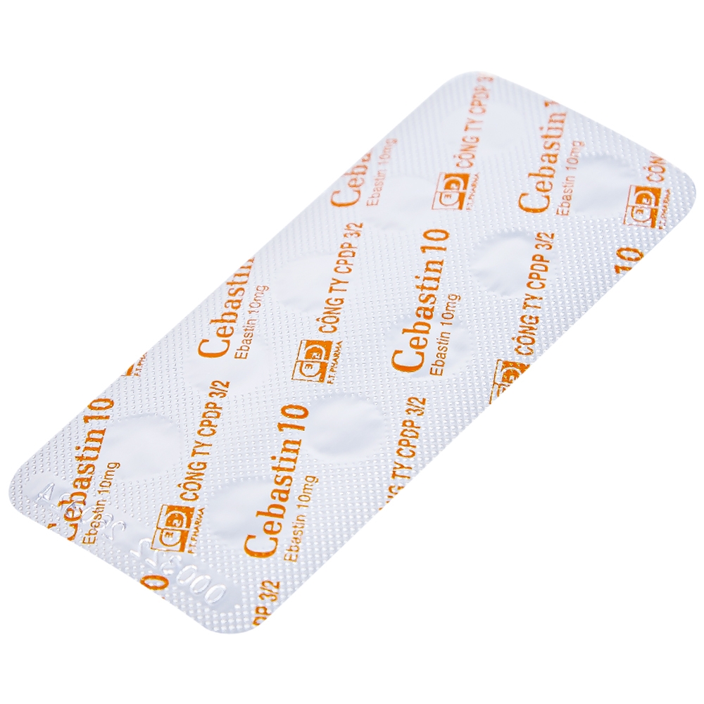 Hình ảnh Thuốc Cebastin10 Dược 3-2 điều trị viêm mũi dị ứng, mày đay (3 vỉ x 10 viên)