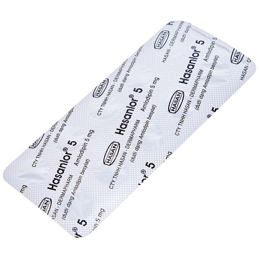 Hình ảnh Thuốc Hasanlor 5 Hasan điều trị tăng huyết áp, đau thắt ngực (10 vỉ x 10 viên)