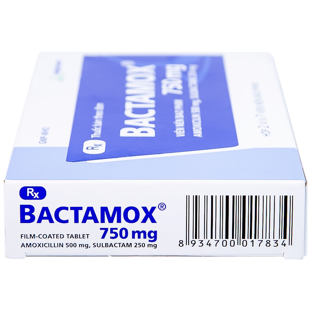 Hình ảnh Thuốc Bactamox 750 Imexpharm điều trị nhiễm khuẩn (2 vỉ x 7 viên)
