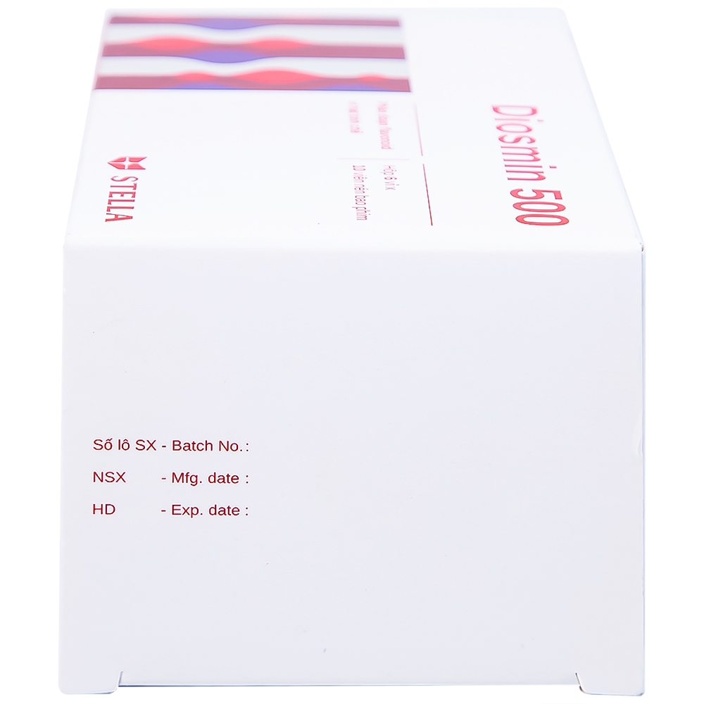 Hình ảnh Thuốc Diosmin 500 Stella điều trị triệu chứng liên quan đến suy tĩnh mạch - mạch bạch huyết (6 vỉ x 10 viên)