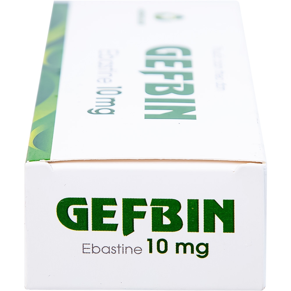 Hình ảnh Thuốc Gefbin Medisun điều trị viêm mũi dị ứng, mề đay vô căn mạn tính (3 vỉ x 10 viên)