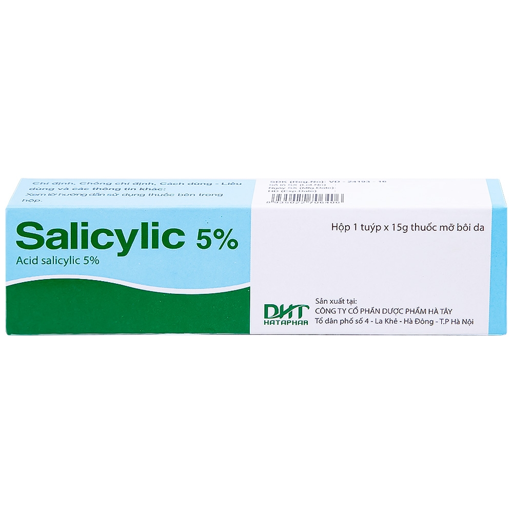 Hình ảnh Thuốc mỡ bôi da Salicylic 5% Hataphar làm bạt sừng, bong vẩy (15g)