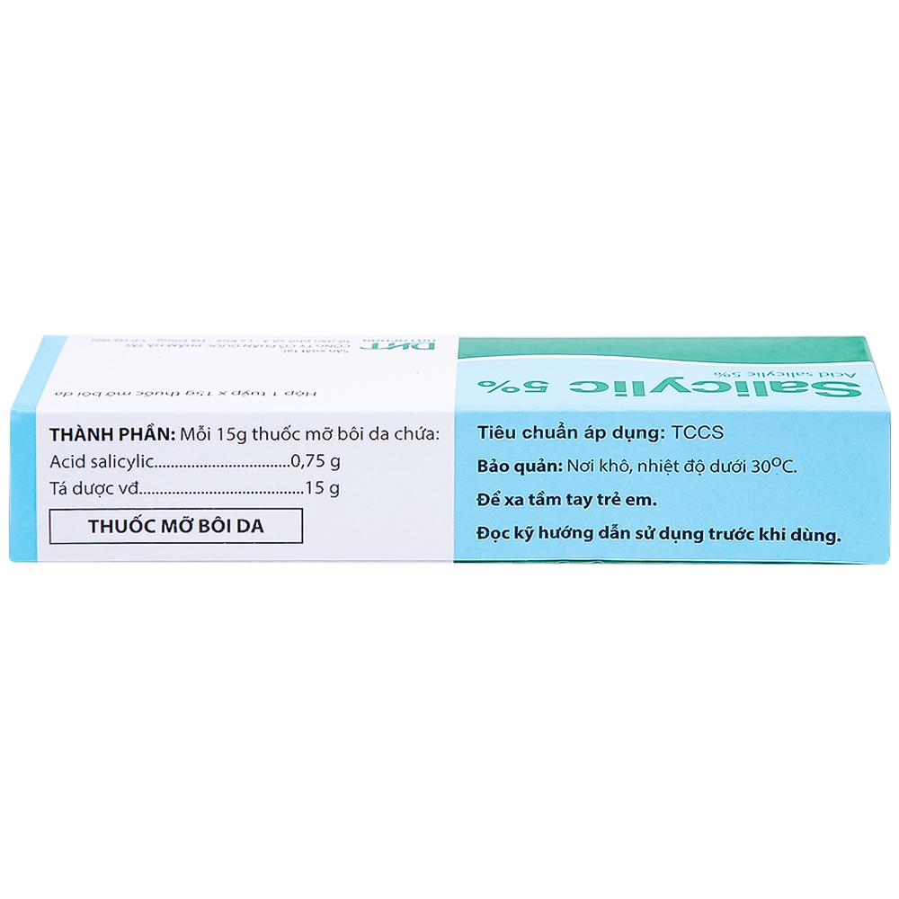 Hình ảnh Thuốc mỡ bôi da Salicylic 5% Hataphar làm bạt sừng, bong vẩy (15g)