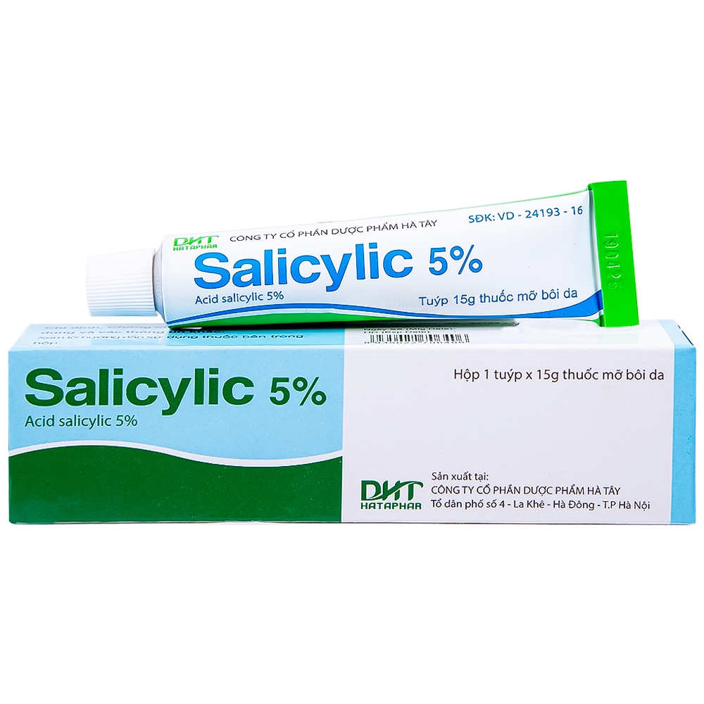 Hình ảnh Thuốc mỡ bôi da Salicylic 5% Hataphar làm bạt sừng, bong vẩy (15g)