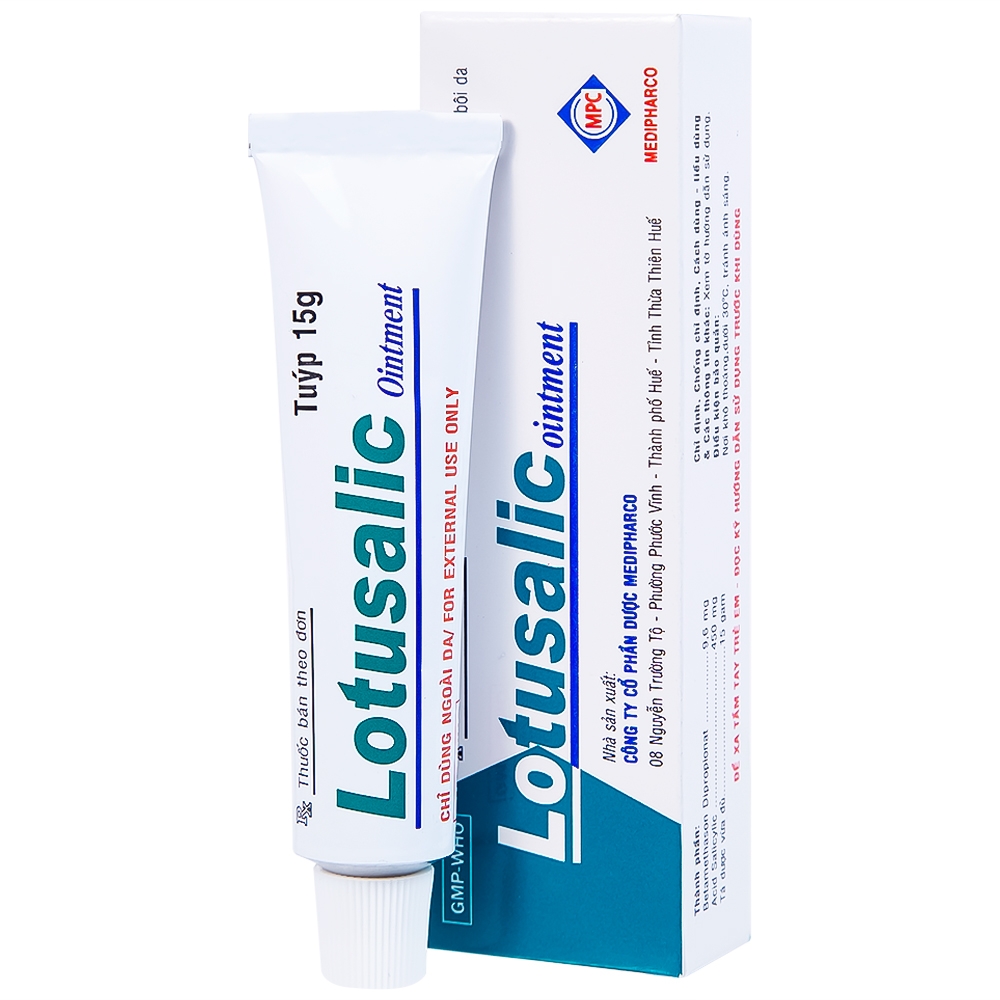 Hình ảnh Thuốc mỡ bôi da Lotusalic Medipharco giảm các biểu hiện viêm của bệnh da dày sừng và bệnh da khô (15g)