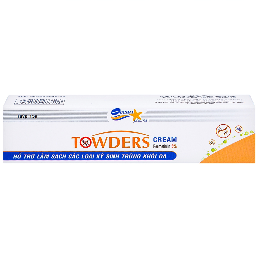 Hình ảnh Kem Towders Cream Quang Xanh hỗ trợ phòng ngừa muỗi, ghẻ,  chấy và giữ ẩm, mềm mịn da (15g)