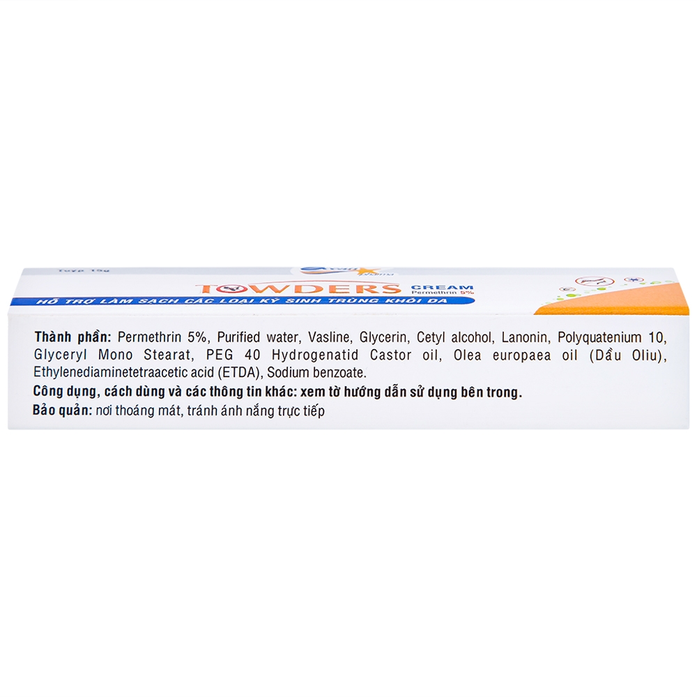 Hình ảnh Kem Towders Cream Quang Xanh hỗ trợ phòng ngừa muỗi, ghẻ,  chấy và giữ ẩm, mềm mịn da (15g)