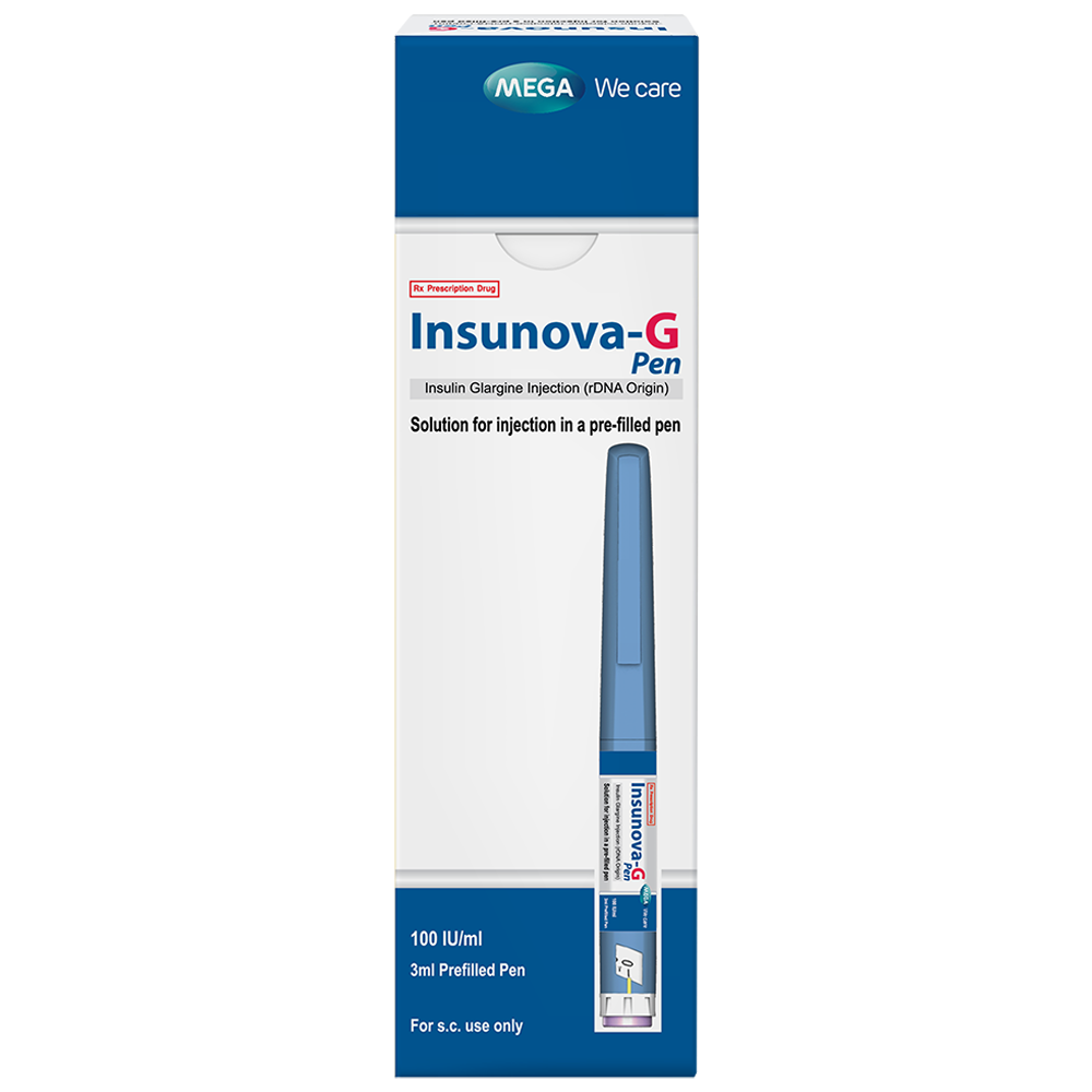 Hình ảnh Bút tiêm Insunova-G Pen giúp kiểm soát đường huyết ổn định cho bệnh nhân đái tháo đường (Hộp 1 bút 3ml)