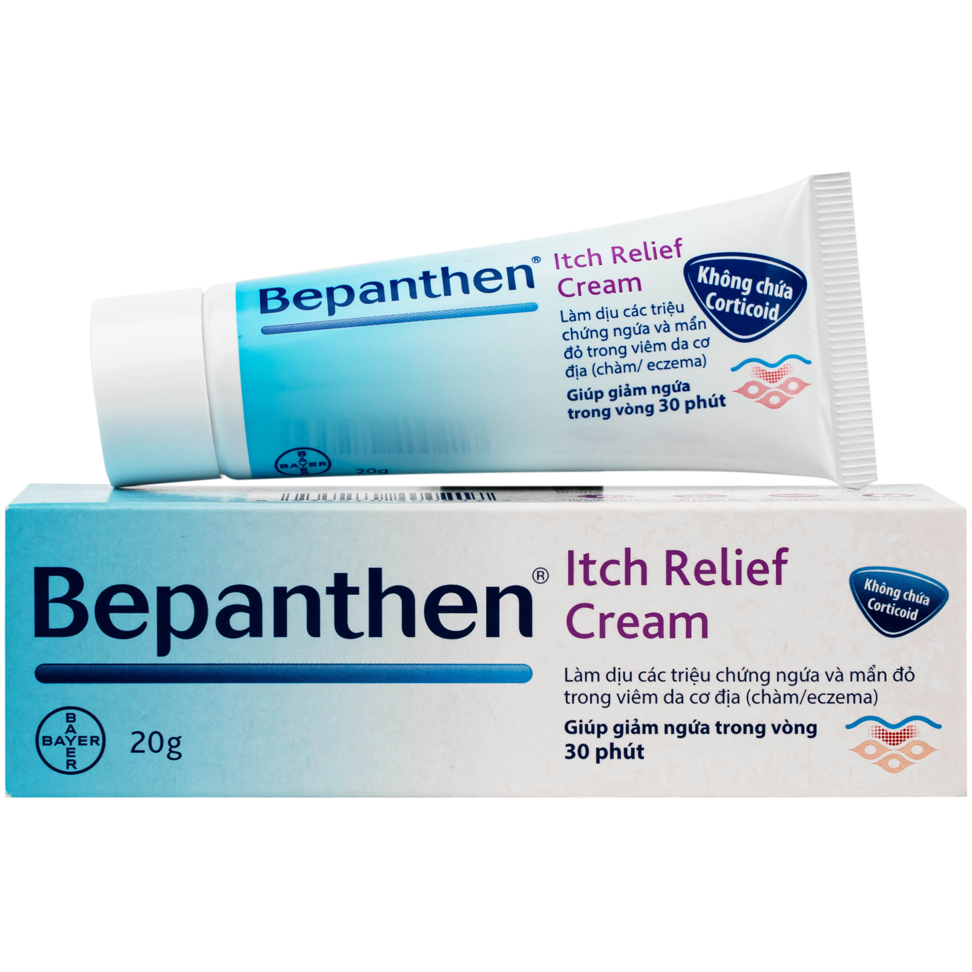 Hình ảnh Kem bôi Bepanthen Itch Relief Cream Giảm ngứa và mẩn đỏ do viêm da cơ địa(20g)