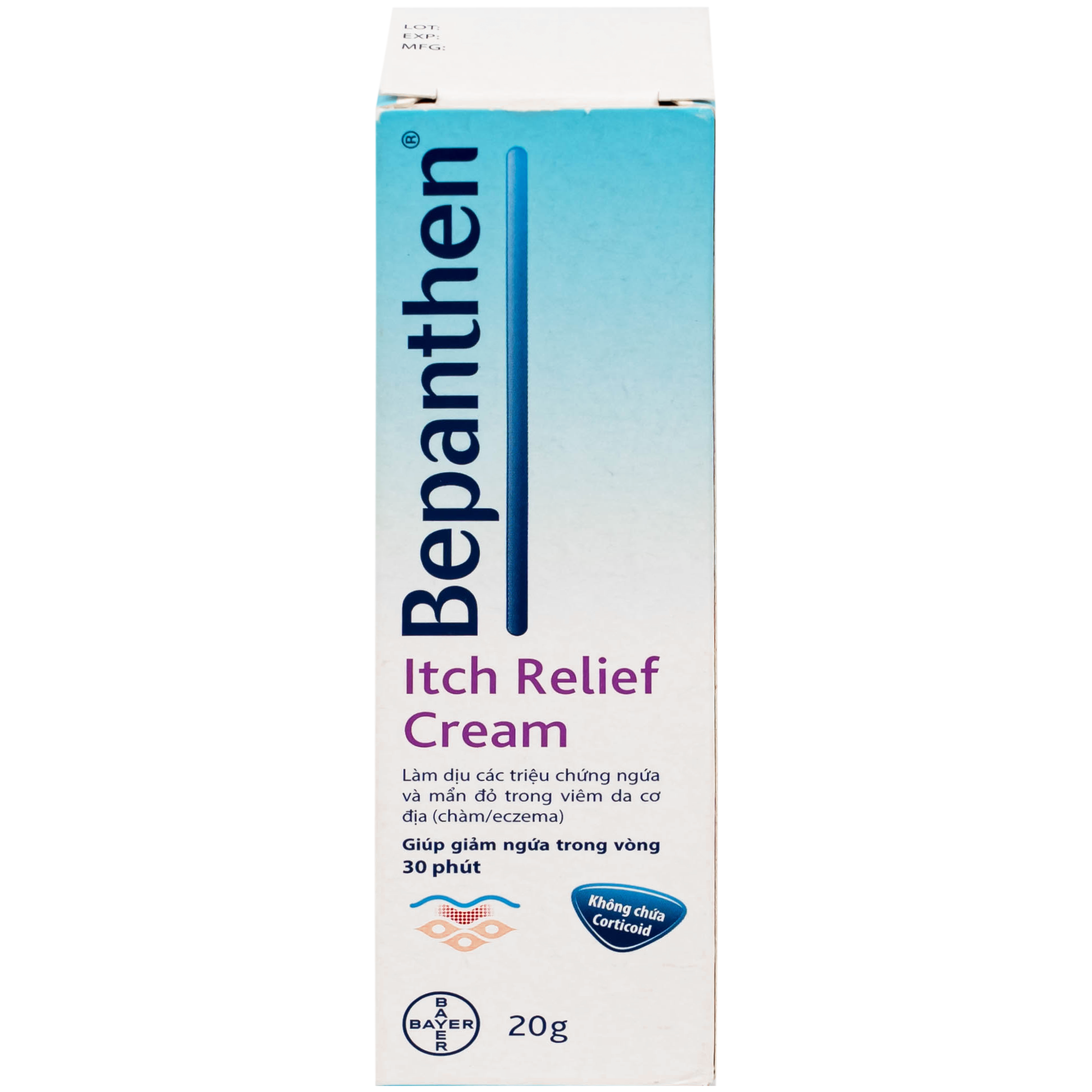 Hình ảnh Kem bôi Bepanthen Itch Relief Cream Giảm ngứa và mẩn đỏ do viêm da cơ địa(20g)