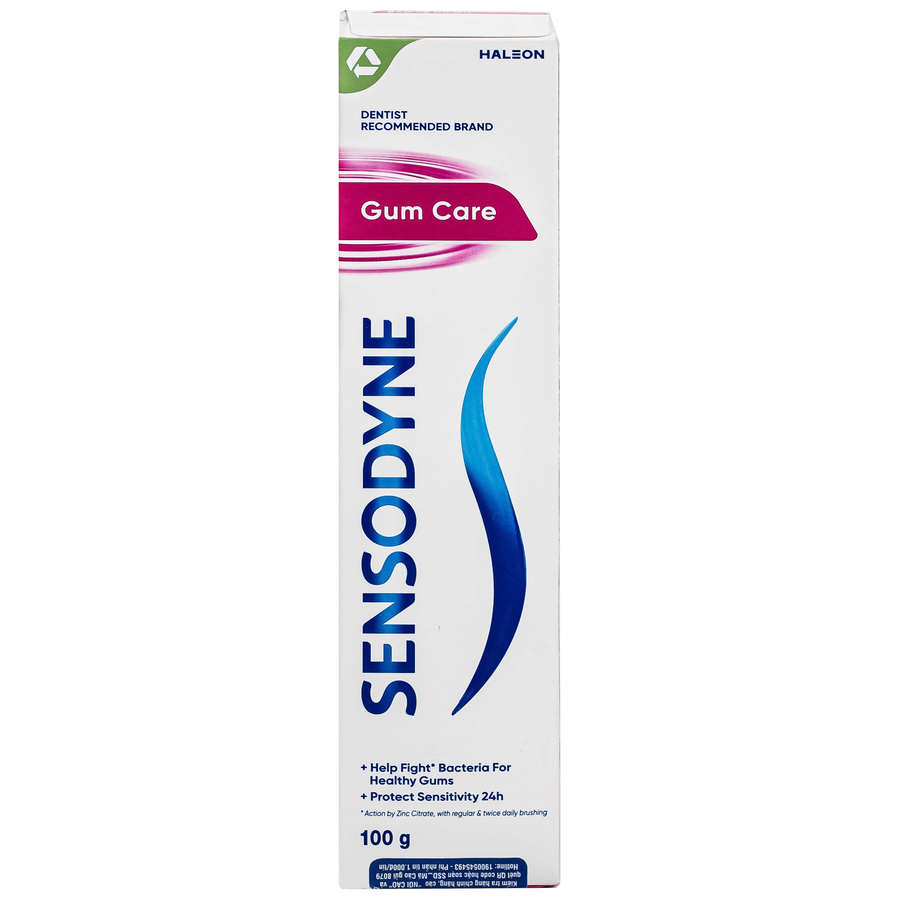 Hình ảnh Kem đánh răng Sensodyne Gum Care bảo vệ nướu chắc khỏe, bảo vệ răng ê buốt 24h (100g)