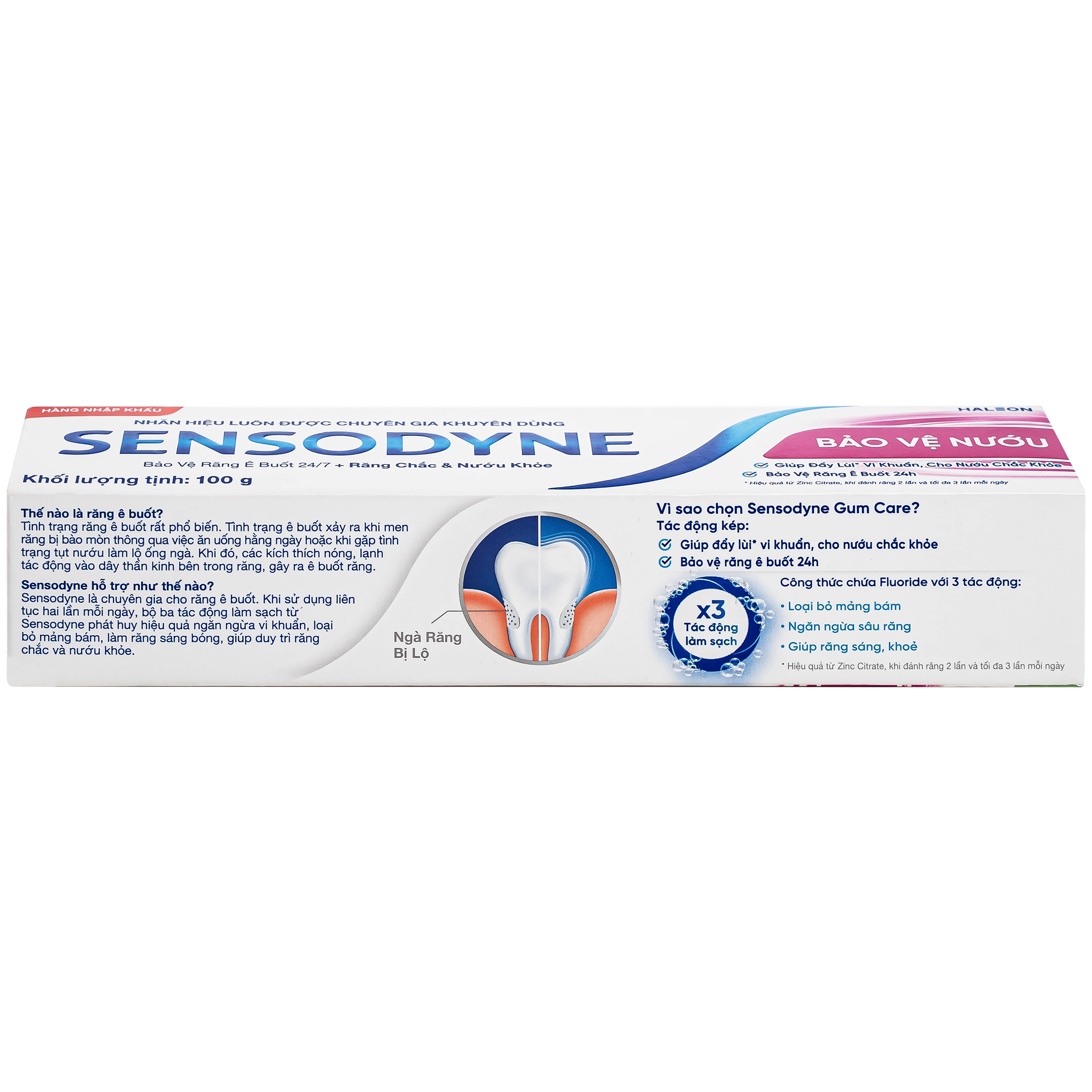 Hình ảnh Kem đánh răng Sensodyne Gum Care bảo vệ nướu chắc khỏe, bảo vệ răng ê buốt 24h (100g)