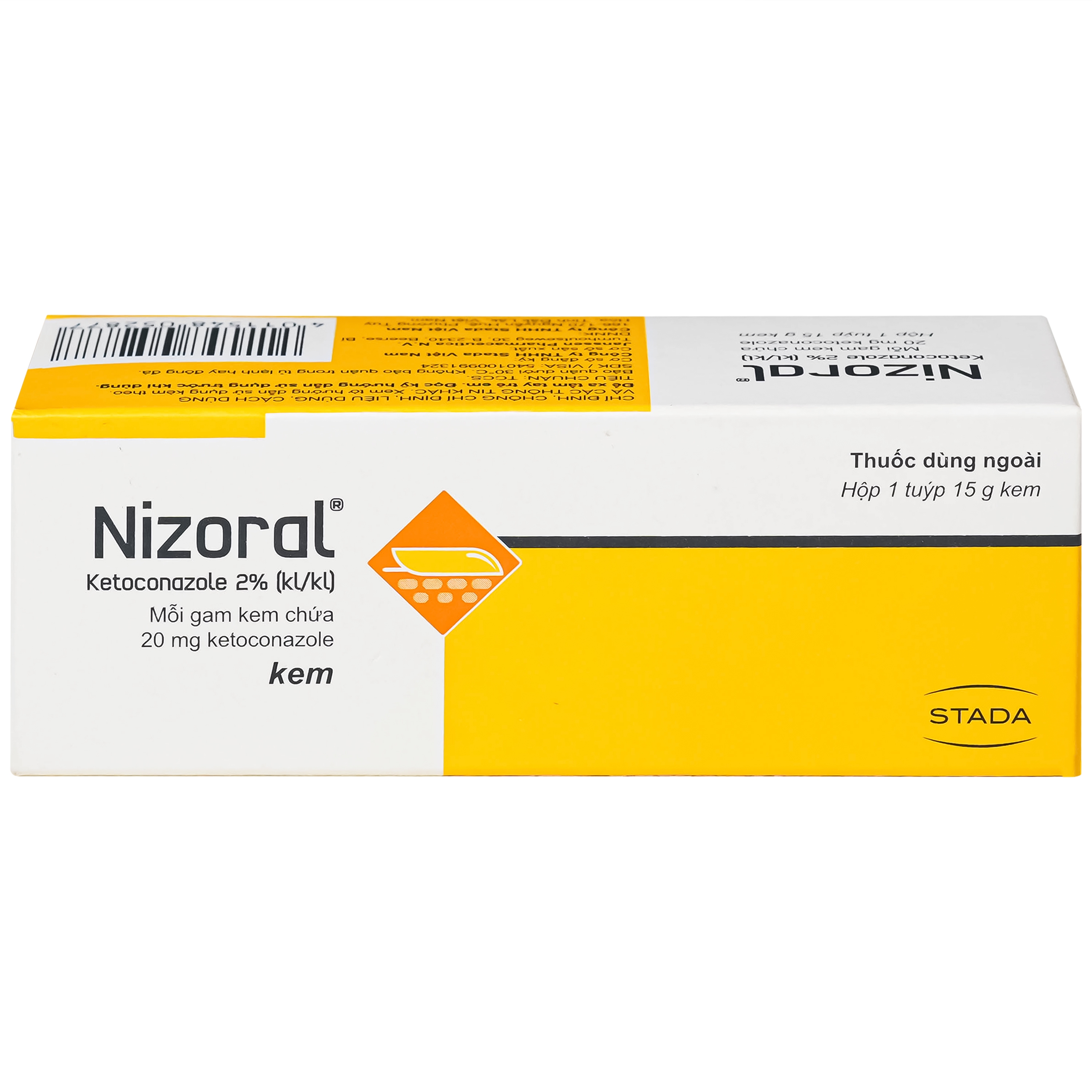 Hình ảnh Kem Nizoral Stada 20mg/g điều trị nhiễm nấm ngoài da (15g)