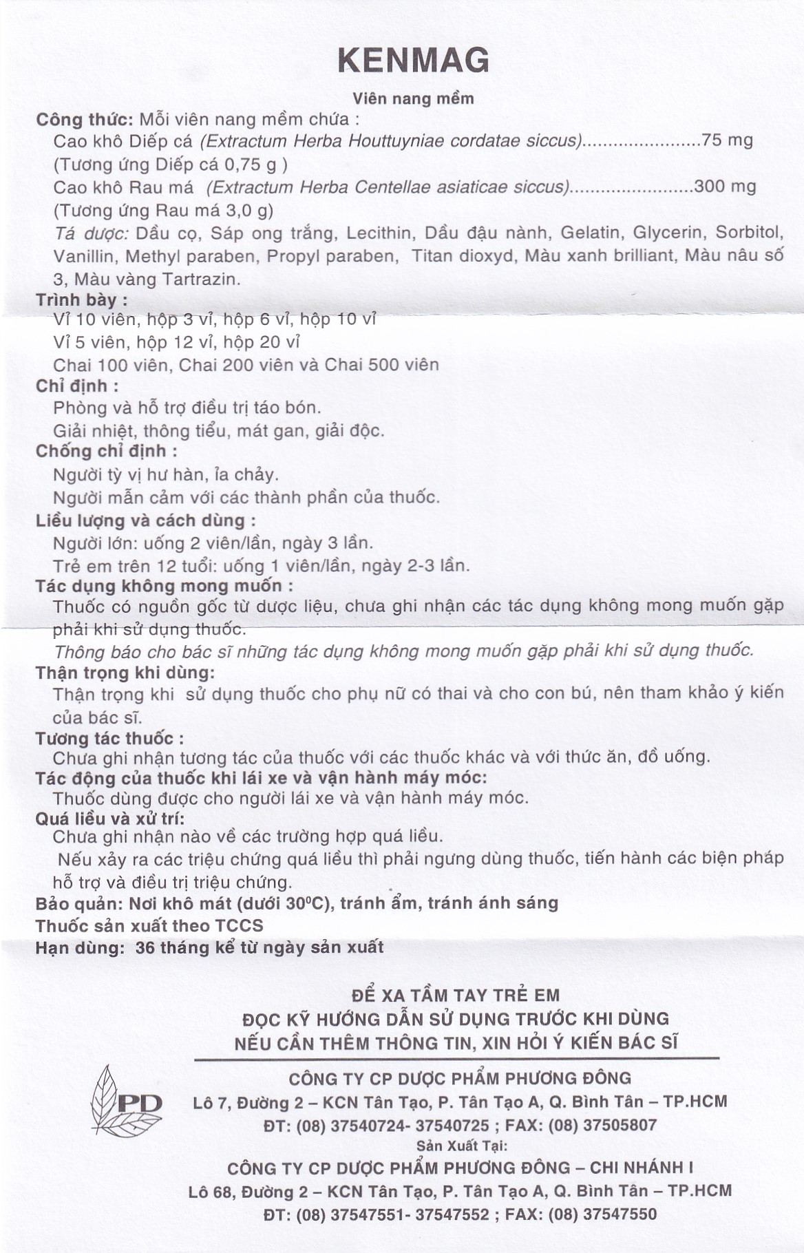 Hình ảnh Thuốc Kenmag GMP phòng và hỗ trợ điều trị táo bón, giải nhiệt, thông tiểu (6 vỉ x 10 viên)