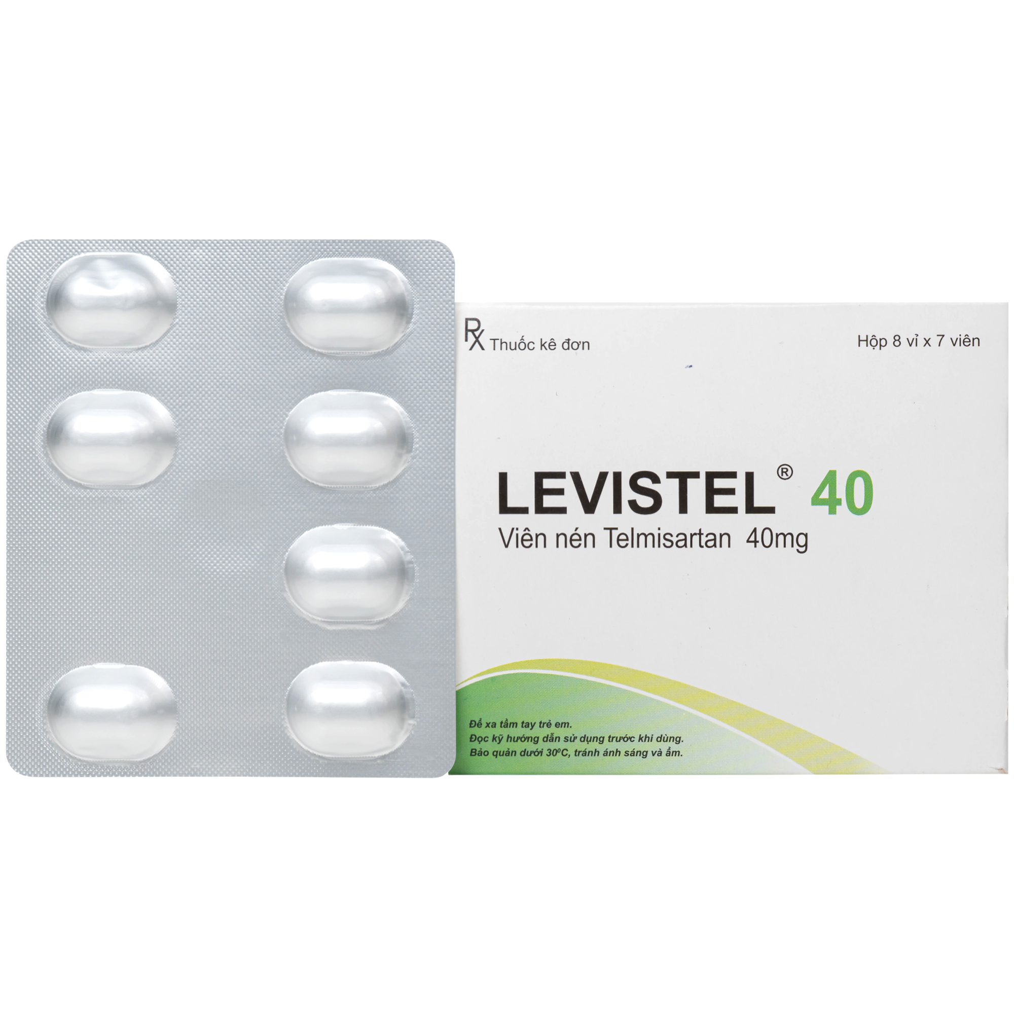 Hình ảnh Thuốc Levistel 40mg Neuraxpharm Điều trị tăng huyết áp vô căn (8 vỉ x 7 viên)