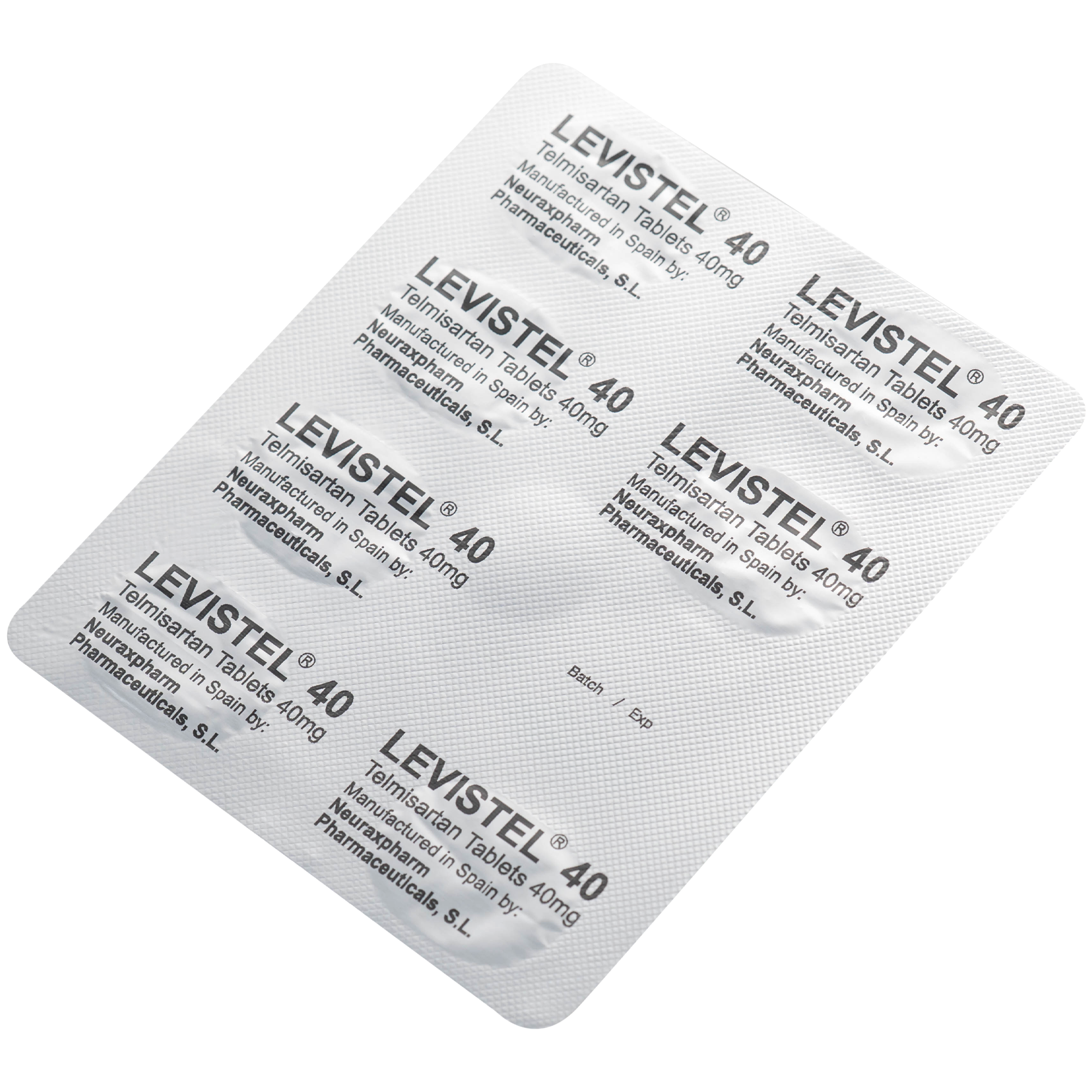 Hình ảnh Thuốc Levistel 40mg Neuraxpharm Điều trị tăng huyết áp vô căn (8 vỉ x 7 viên)