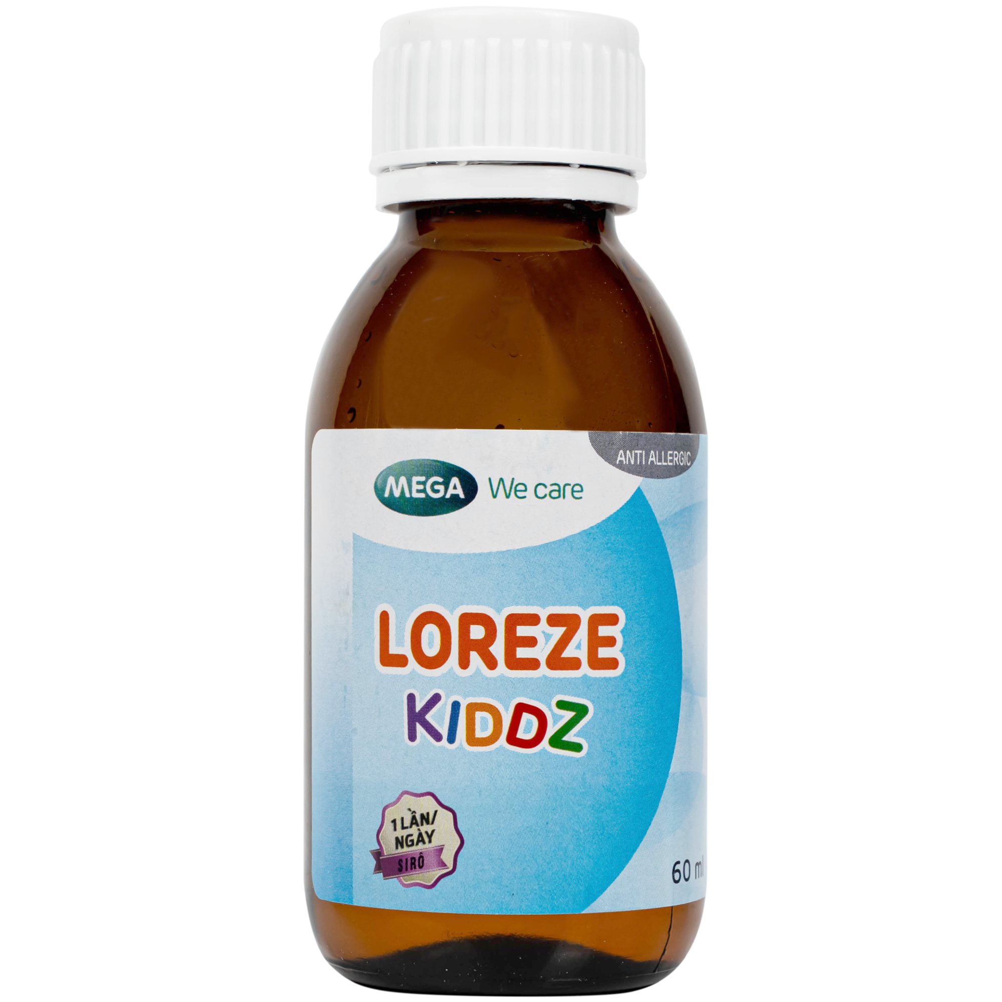 Hình ảnh Siro Loreze Kiddz Mega Điều trị viêm mũi dị ứng, mày đay (Hộp 60ml)