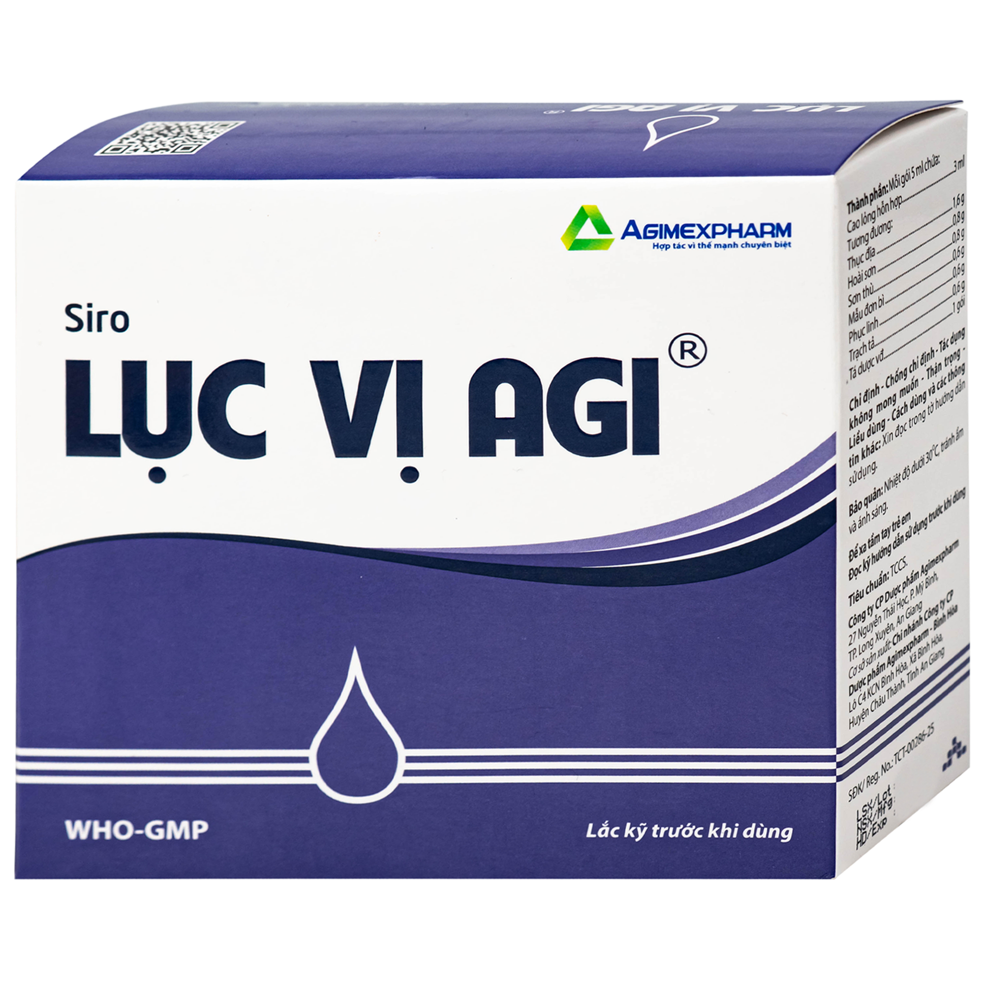 Hình ảnh Lục vị agi Điều trị biếng ăn, ra mồ hôi trộm ở trẻ, di mộng tinh miệng lưỡi lở loét ở người lớn (Hộp 30 gói)