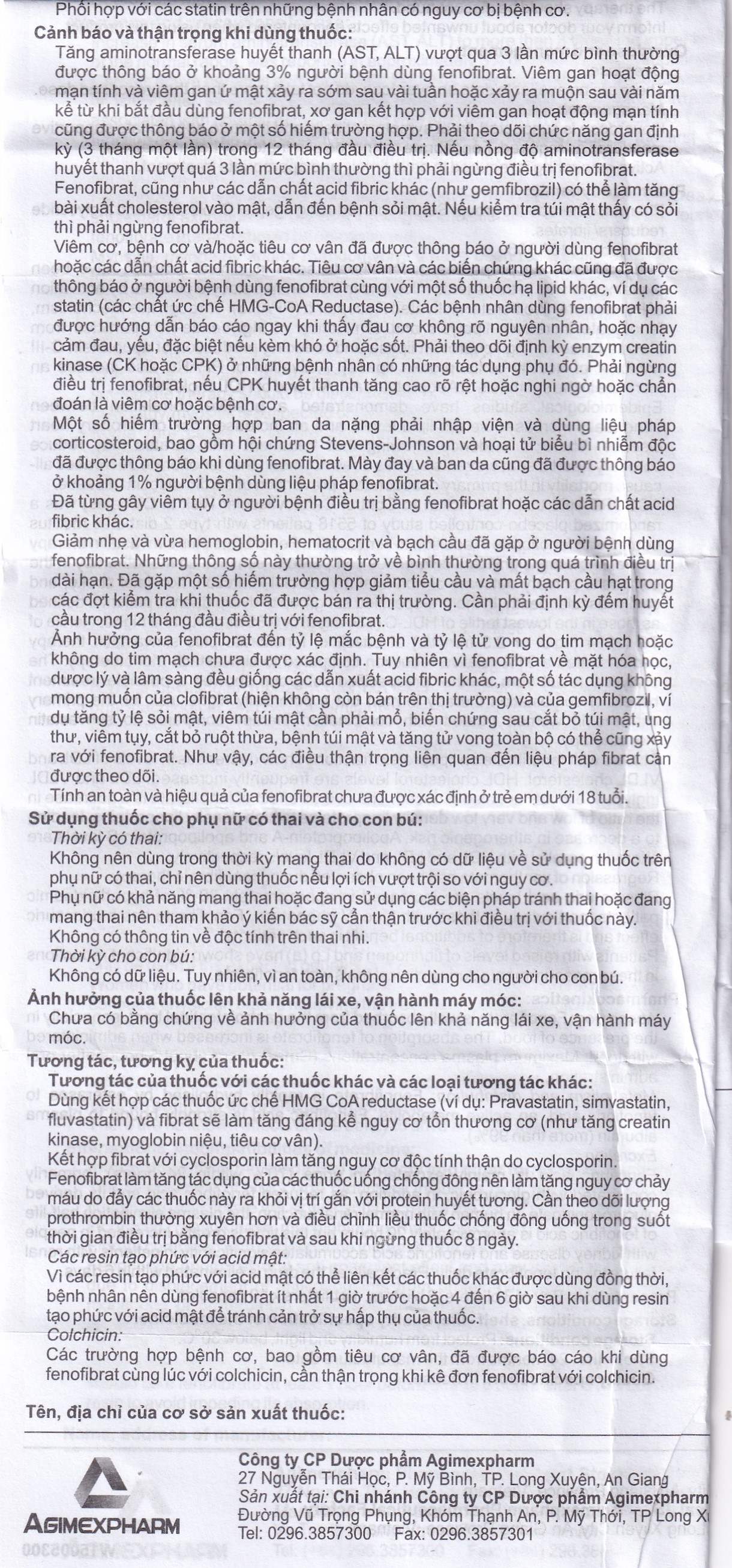 Hình ảnh Thuốc Lipagim 200 Agimexpharm bổ sung cho chế độ ăn uống, điều trị tăng triglycerid máu (3 vỉ x 10 viên)