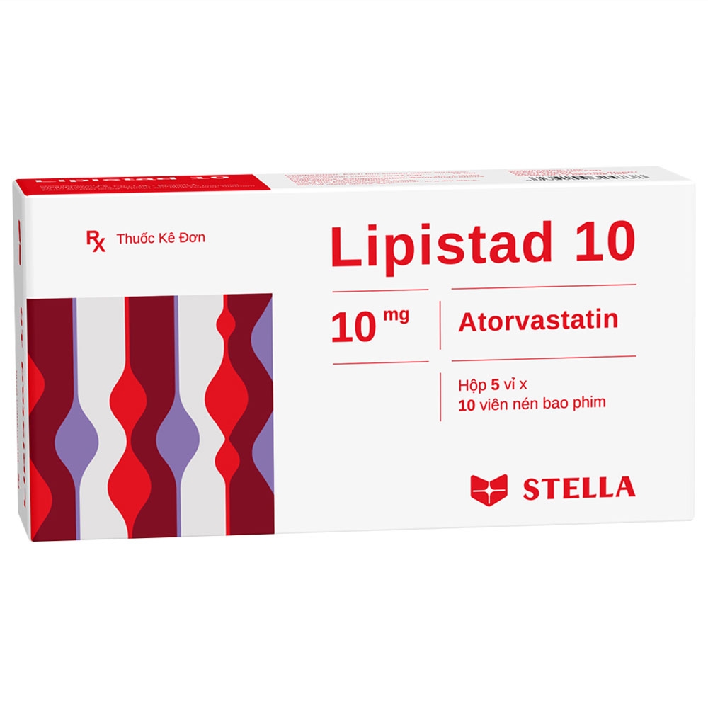 Hình ảnh Thuốc Lipistad 10 Stella Pharm điều trị tăng cholesterol máu nguyên phát (5 vỉ x 10 viên)