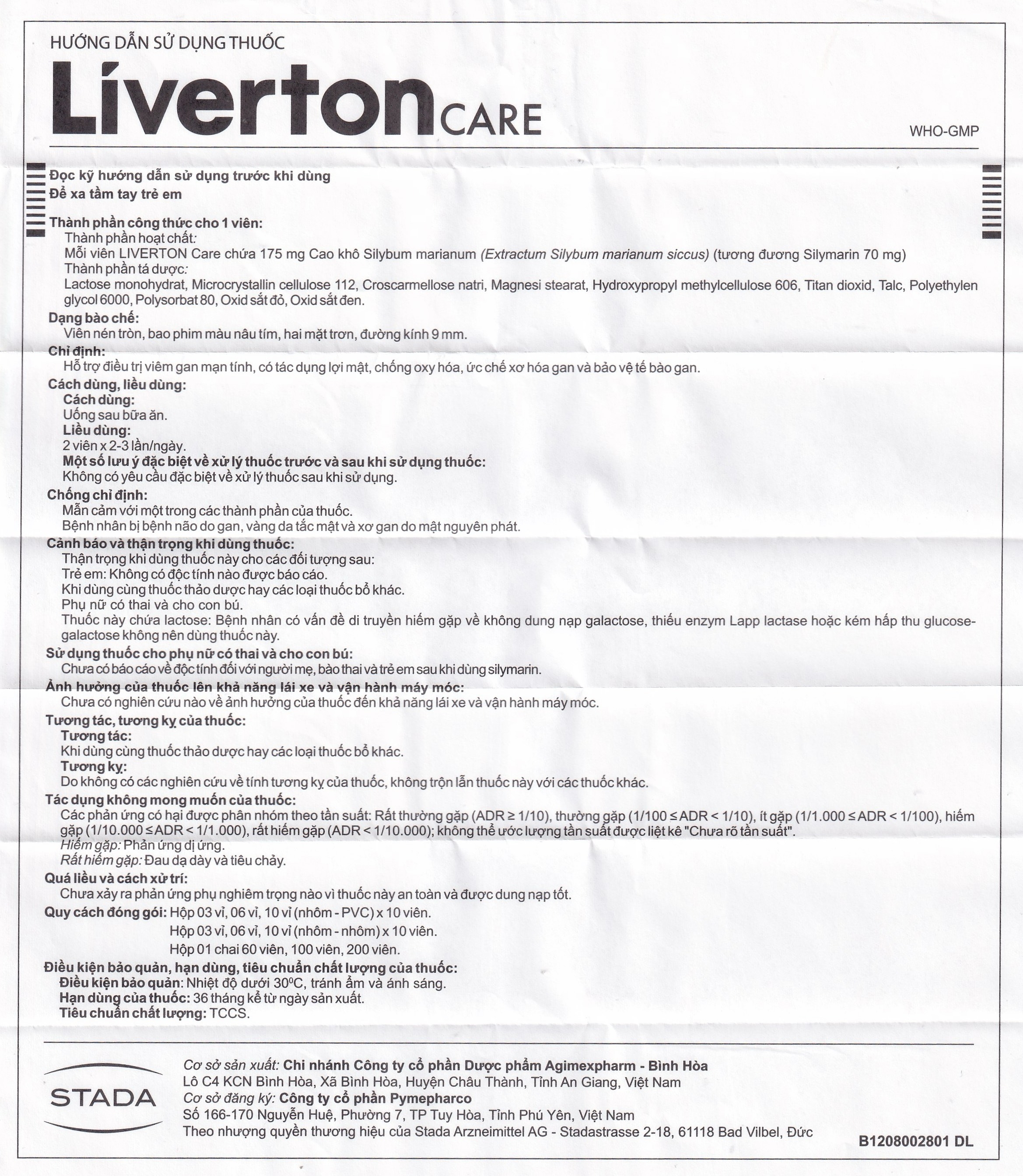 Hình ảnh Thuốc Liverton Care 70mg Stada hỗ trợ điều trị viêm gan mạn tính, có tác dụng lợi mật (10 vỉ x 10 viên)