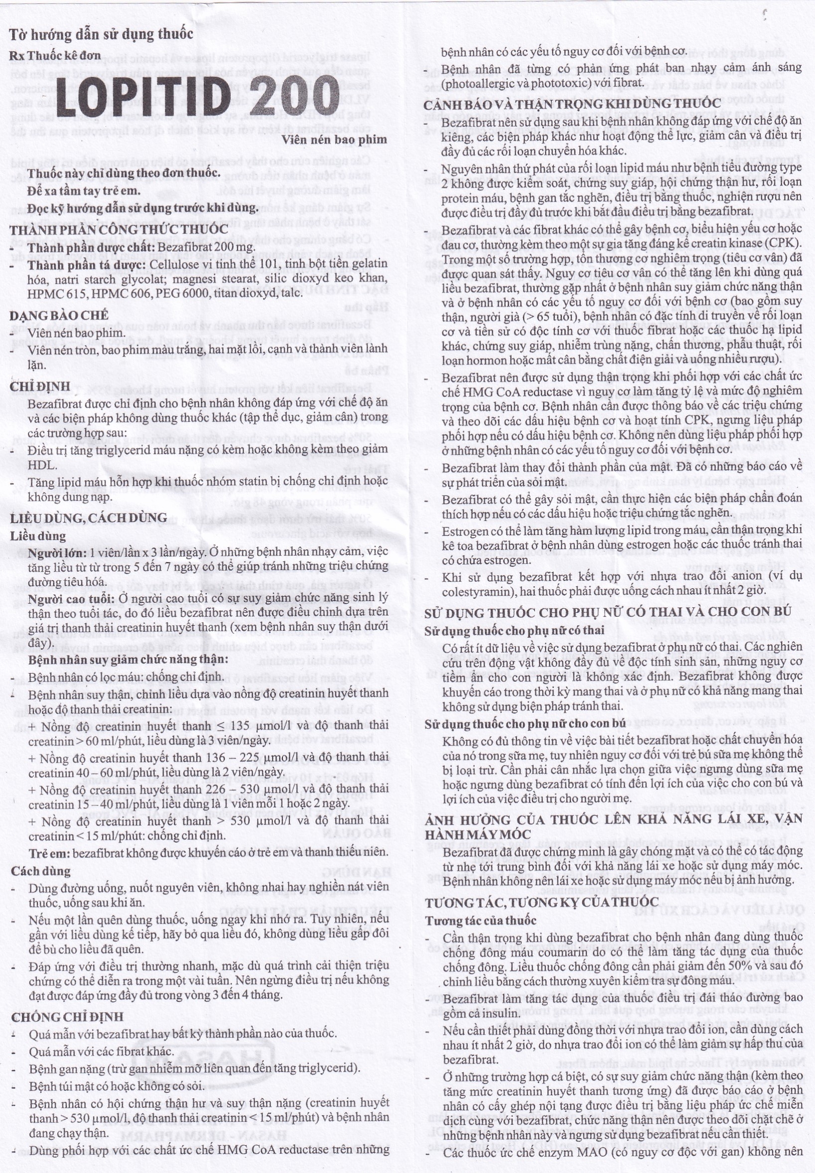 Hình ảnh Thuốc Lopitid 200 Hasan điều trị tăng triglycerid máu nặng (3 vỉ x 10 viên)