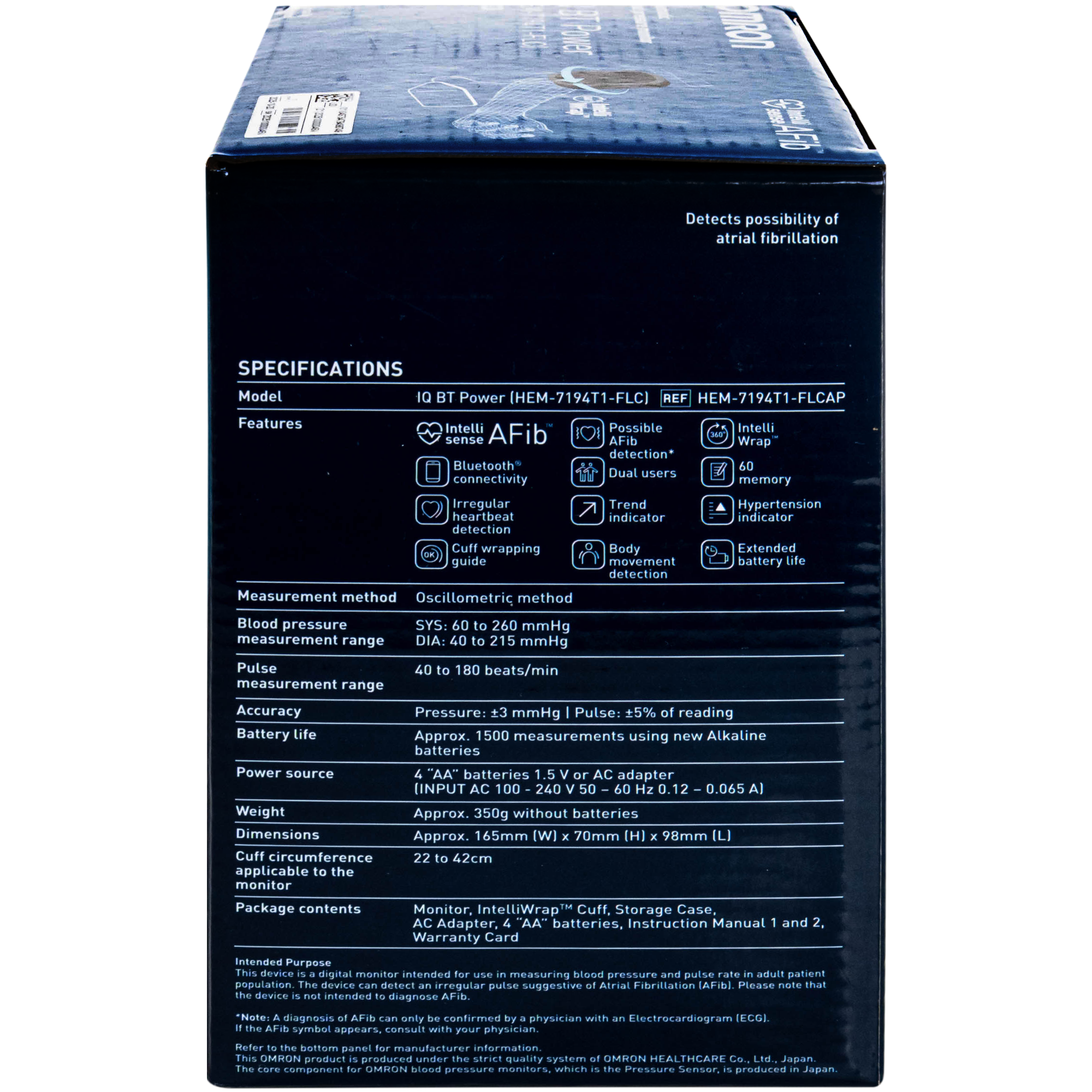 Hình ảnh Máy đo huyết áp bắp tay Omron IQ BT Power Hem 7194T1 Flc Afib hỗ trợ đo huyết áp, cảnh báo đột quỵ